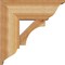 Ekena Millwork Westlake Traditional Rough Sawn Bracket w/ Offset Brace, Western Red Cedar, 8"W x 20"D x 20"H BKT0806X20X20WTL01RWR - alternate 4